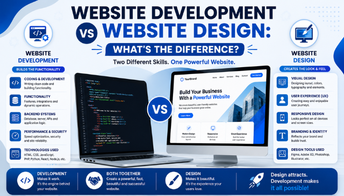 Website Development vs Website Design: What's the Difference?