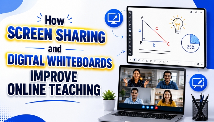 How Screen Sharing and Digital Whiteboards Improve Online Teaching